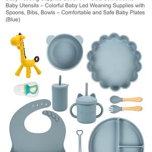 Baby Feeding Supplies Set of 11 – Ultra Soft Silicone Baby Utensils